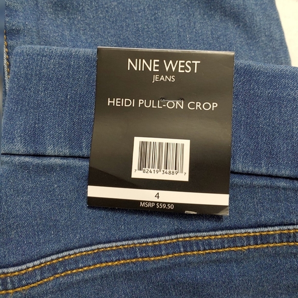 NWT Nine West Wm 4 Heidi  StretchPull On Crop Jean - Picture 4 of 6